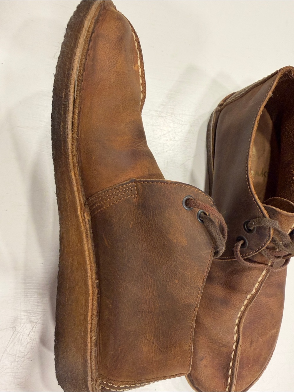 Clarks Men's Dark Brown Leather Chukka Boots - Picture 7 of 14
